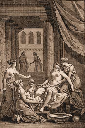 Galanthis la doula, accouchement d'Almène, naissance d'Hercule