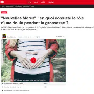 RTL Nouvelles mères en quoi consiste le rôle d'une doula pendant la grossesse